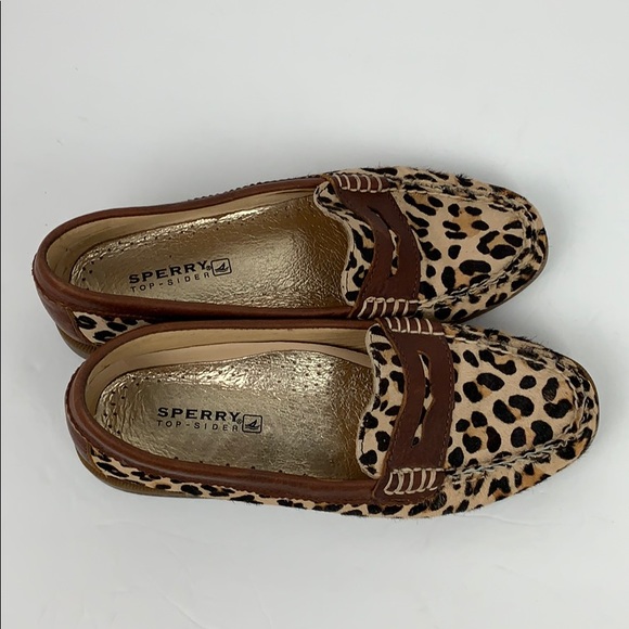 Sperry Top - Sider Sz 7M Leather Cheetah Print EUC - Picture 5 of 6